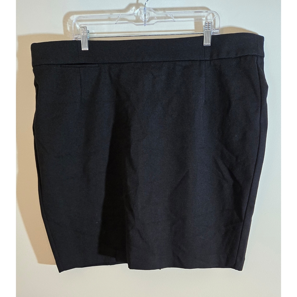 NEW Liverpool Black Pencil Skirt Sz 22W Basic Casual back slit Plus Womens